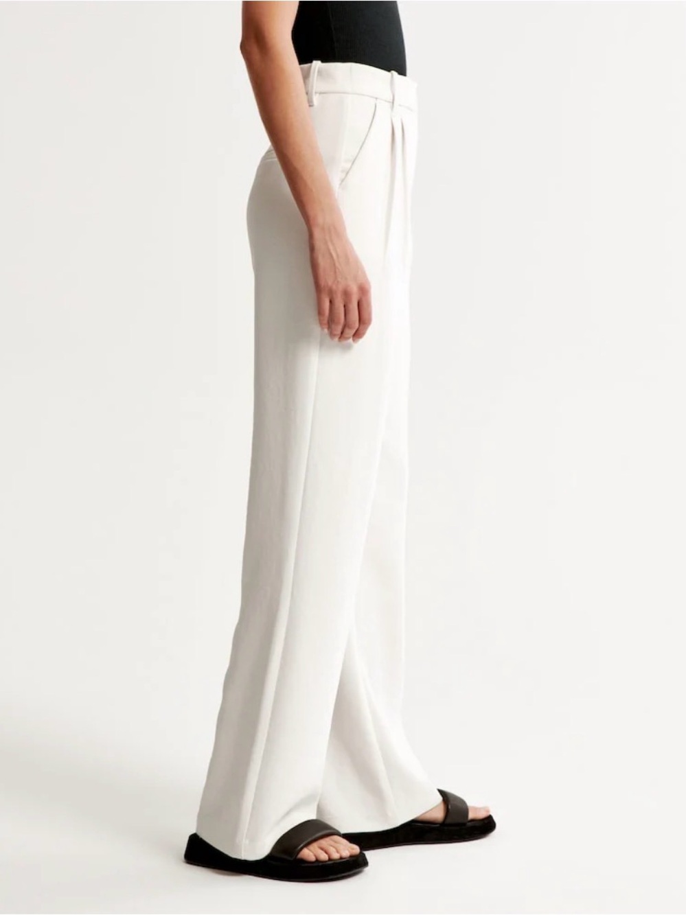 NWT Daisy Grace White Tailored High-Waist Wide-Leg Pants Size: M - Picture 6 of 10